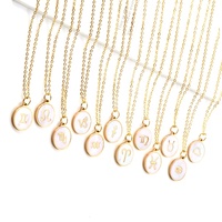 Collier Horoscope en Zircon Plaqué Or 18K en Gros Personnalisé, Bijoux en Acier Inoxydable, Collier Zodiaque 12 Signes pour Femmes