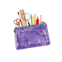 Offre Spéciale pas cher brillant Paillettes sacs à cosmétiques paillettes blanc maquillage pochette promotionnel plat paillettes sac à main sac cosmétique pour les femmes