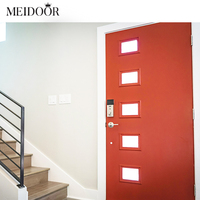 Portes d'entrée extérieures personnalisées, portes blindées en aluminium, solutions complètes, portes d'entrée en métal