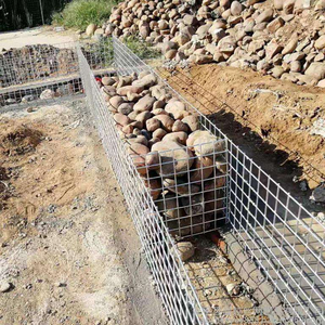 Gabion Basket Galvanized <b>Wire</b> <b>Mesh</b> Gabion Retaining Wall River Bank Stone Cage Landscape Wall with Cutting Services - Product Image 3