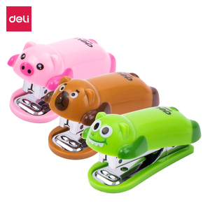 E0452 Mini Grapadora Pequeña Rosa para Oficina, Suministros de Papelería para Estudiantes, Grapadora de Encuadernación de Animales de Alto Valor, Fácil y Portátil - Product Image 2