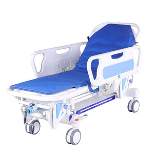 Adjustable Height Hospital <b>Trolley</b> With 4 Castors Plastic Material Contemporary Design For Medical Transport And Examination - Product Image 5