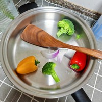 Ensemble d'ustensiles de cuisine 6 pièces en bois d'acacia massif naturel, spatule et cuillère, 30 cm, best-seller, vente en gros, pour ustensiles de cuisson antiadhésifs, fourchette à salade