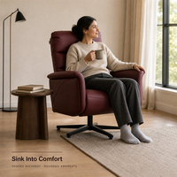 Fauteuil inclinable électrique à dossier haut avec moteur sans balais ultra-silencieux 135 °   Canapé inclinable moderne de loisirs pour une personne