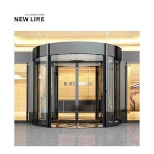 Porta con perno interna moderna in alluminio nuovo <span class=keywords><strong>Design</strong></span> 360 gradi di rotazione porta girevole porta in vetro ingresso Hotel in acciaio inox - Product Image 5