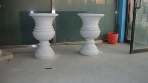 <span class=keywords><strong>Maceta</strong></span> de mármol blanco de estilo occidental tallada a mano de estilo europeo de alta calidad para decoración del hogar al aire libre - Product Image 5