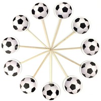 Décorations de fête à prix d'usine : Ensemble de toppers pour cupcakes sur le thème du football rose – Idéal pour baby shower et anniversaire