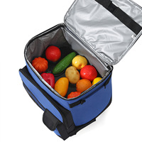 Extérieur 43L Grande Capacité Feuille d'Aluminium Fraîche Isolation Extérieure Pique-Nique Glace Sac À Lunch Trolley Case pour Voiture