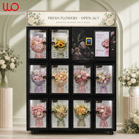 Distributeur automatique de fleurs fraîches en acier inoxydable à 10 portes, écran tactile, options de paiement multiples, gestion basée sur le cloud