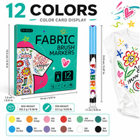 Marqueurs textiles rechargeables aux couleurs vives, marqueurs de peinture textile pour vêtements, t-shirts, DIY, graffiti, stylos d'art textile pour étudiants