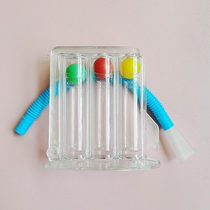 Système de mesure de l'haleine à 3 balles Exerciseurs de fonction pulmonaire lavables Durable Léger <span class=keywords><strong>pour</strong></span> l'amélioration Équipement de rééducation - Product Image 2
