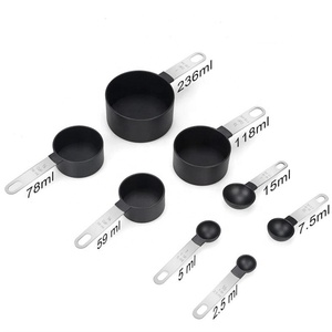 8 cái Stackable thân thiện với môi thép không gỉ & PP xử lý chính xác Muỗng Canh Đo ly thìa đặt nhà bếp chất lỏng khô - Product Image 5