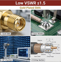 Câble coaxial personnalisé de 15 cm avec adaptateur Pigtail SMA/MHF, câble coaxial RF UFL de 6 pouces pour accessoires de connecteurs WIFI GSM IoT GPS