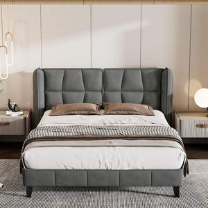 <span class=keywords><strong>Cama</strong></span> de Almacenamiento Ajustable de Estilo Italiano/Minimalista con Estructura de Listones y Cabecera para Jóvenes Adultos, Tapizada en Terciopelo, Venta al por Mayor de Fábrica - Product Image 5