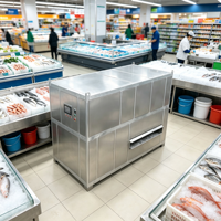 Machine à glaçons cubiques commerciale de qualité alimentaire avec réfrigérant R404A pour bateaux de pêche, usines de transformation des produits de la mer et entrepôts frigorifiques