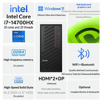 Nueva PC de Escritorio Lenovo ERAZER H8, Intel Core I7-14700HX, 8GB/32GB RAM DDR4, 256G/1TBB SSD, Precio de Fábrica, Computadora de Escritorio Empresarial