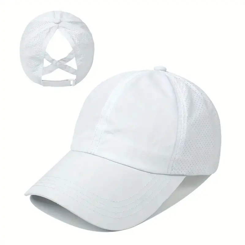 New High Ponytail Hat Women Quick- Drying Breathable Adjustable Shade Cap Summer Outdoor Men Sports Baseball Cap