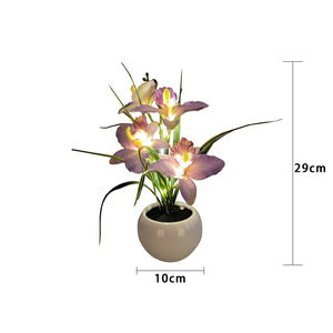 Adorno de lámpara mariposa orquídea luz en maceta hogar Luz De noche Decoración de mesa regalo Uionen 2181 - Product Image 5