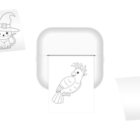 Printer inkjet Mini portabel, Printer termal foto lukisan cerdas AI, printer inkjet mini portabel, tinta Gratis