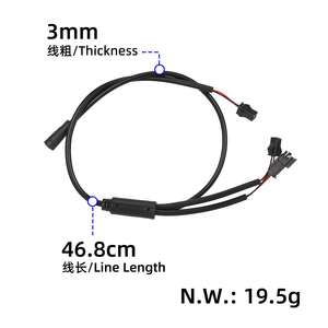 Cable de conexión de lámpara izquierda Kukirin G3 Pro, cable de alimentación de alta definición para patinetes eléctricos, cables de conexión de uno a cuatro. - Product Image 2