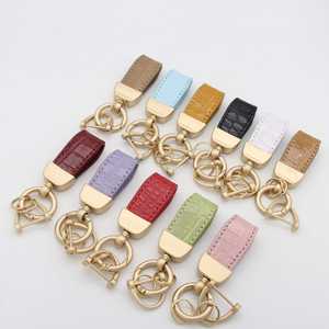 Llavero de piel de cocodrilo mini, accesorios exquisitos para bolso, llavero con textura bonita, colgante lindo, regalo para mujer, venta al por mayor - Product Image 1