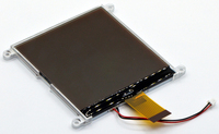 Modulo LCD 128128 con testo bianco su sfondo nero, risoluzione 128x128 JHD128128-G66IBSWD-BL