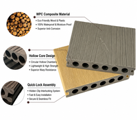 Planches de terrasse en composite bois-plastique (WPC) réversibles bicolores à capuchon, co-extrusion robuste, pour extérieur