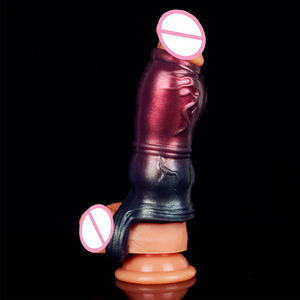 FAAK 2024 nuovo Design morbido manicotto per pene Extender in Silicone Dildo per gli uomini ingrandimento fantasia giocattoli sessuali - Product Image 3