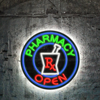 Professionelle Apotheke OPEN LED-Neonbeschilderung Maßgefertigtes Rx-Symbol Geschäftsschild für Medizinische Zentren