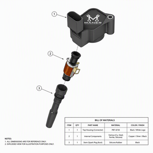 Bobine d'allumage MANER 4 pièces OE 05E905110 05E905110A 05E905110B compatible avec Audi A1 A3 Q2 Q3 VW Caddy Golf Tiguan Leon Tarraco EA211 - Product Image 5