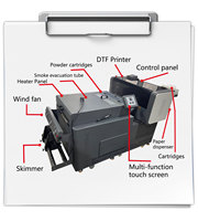 Impresora DTF Integrada de Alta Precisión A3/300mm de Ancho con 2 Cabezales de Impresión Epson I3200/XP600 para Camisetas o Prendas