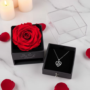 Regalo per San Valentino e Festa della Mamma 2026: <span class=keywords><strong>Fiori</strong></span> Eterni 'Ti Amo', Confezionati in Scatole Floreali in 100 Lingue Diverse - Product Image 2