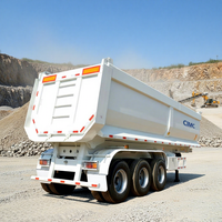 CIMC LINYU 4 essieux arrière benne Semi remorque 40-100 tonnes Cargo camion à benne basculante remorque en forme de U à vendre