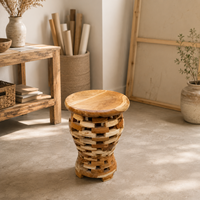 Fauteuil de loisirs en teck sculpté, motif nid d'oiseau concave, ergonomique, minimaliste, durable, fait main, pour chambre et salon