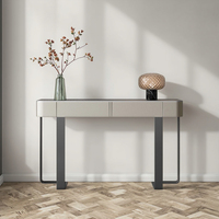Entrée Console Table Moderne Simple Lumière De Luxe Semi-Circulaire Salon Maison Meubles Accent