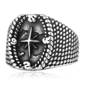 Anillo de acero inoxidable yunnique para hombre, diseño de cruz, joyería de moda, regalo para él - Product Image 3