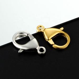 2 buah/tas baja tahan karat bening 18k berlapis emas dengan ujung rantai gesper Lobster untuk membuat perhiasan Aksesori DIY - Product Image 2