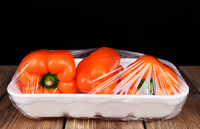 Machine d'emballage sous film étirable pour légumes, bœuf, fruits, poulet, porc, viande, aliments, machine d'emballage sous film étirable pour barquettes