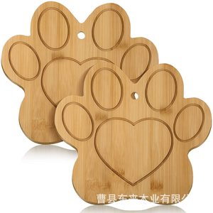 Bol en bambou pour animaux de compagnie, assiette d'alimentation en bois pour chats et chiens, plateau de service polyvalent - Product Image 5