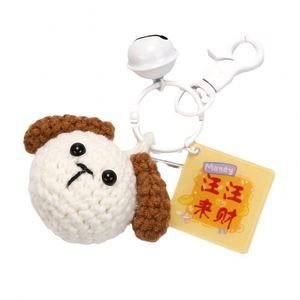 Porte-clés en crochet en gros, jouets en crochet, porte-clés amigurumi, animaux en crochet (mouton, chat, cochon, grenouille, lapin, ours, baleine), porte-clés animaux en macramé - Product Image 5
