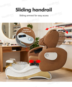 Bain de pieds massant et pédicure <span class=keywords><strong>Chaie</strong></span> Spa Salon de manucure certifié CE et FCC, logo personnalisé, lampe LED 7 couleurs, bain à remous sans tuyauterie - Product Image 4