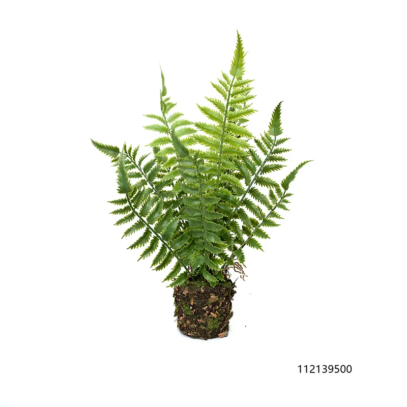 Artificial Plants Greenery Spring Summer Decor Fake Fern with moss bud bottom Faux Plant Fake Plant for Indoor Home Garden Decor