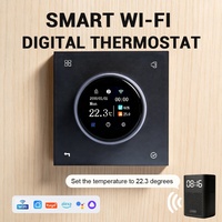 Termostatos Inteligentes para Calefacción por Suelo Radiante, Diseño Moderno con Control por Ranura, Compatibles con Tuya Smart Home, Wi-Fi