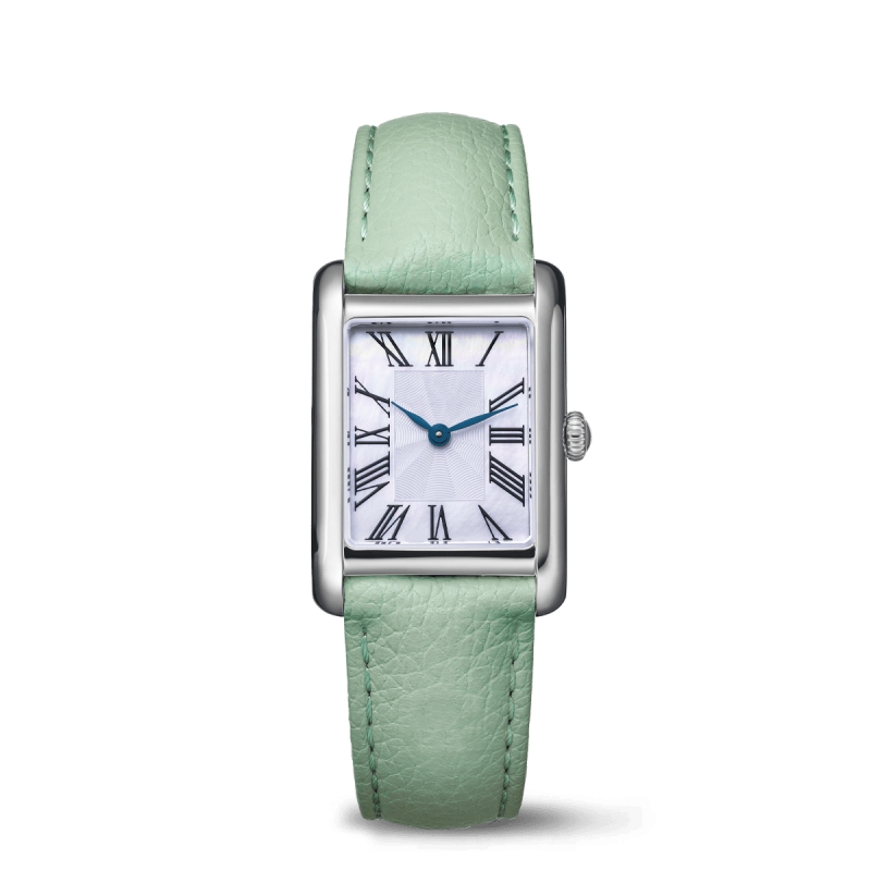 Silver case white dial