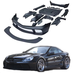 Kit de Carrocería Ancha Serie Negra R230 para SL63 SL55 Benz R, Incluye Parachoques Delantero y Trasero, Alerón, Cubierta de Motor y Faldones Laterales - Product Image 1