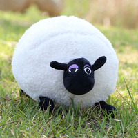 Peluche Mouton Noir et Blanc Mignonne pour Poupée, Coussin en Tissu, Accessoires en Coton PP, Cadeau de Fête Unisexe