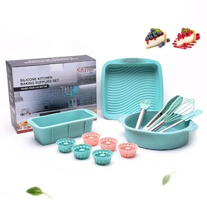 14 Piece Silicone Baking Set BPA miễn phí bakeware công cụ sô cô la <span class=keywords><strong>ckae</strong></span> fondant Maker món tráng miệng Baking Pan - Product Image 3