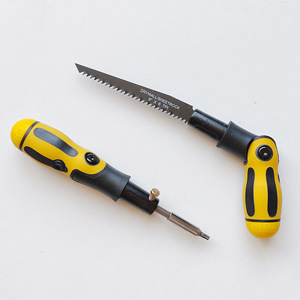 Ensemble d'outils multifonctions d'extérieur personnalisé 12 pièces avec scie de 6 pouces, tournevis en acier inoxydable pour le camping, la randonnée et la survie - Product Image 1