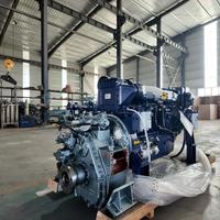 Moteur diesel marin Weichai Mairne WP10C300-21 4 cylindres, boîte de vitesses, pompe à eau de mer, démarrage électrique, 4 temps, cylindrée 10L, 300 CV