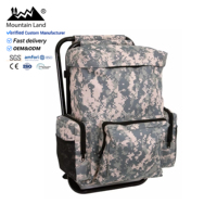 Chaise de sac à dos de tabouret de cadre en acier pliant de camouflage pour le camping et la pêche